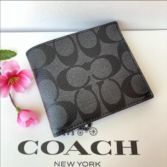 πΉπΉ Coach Menβs Double Billfold Wallet F57083 - Picture 2 of 11